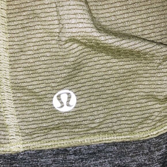 Lululemon yellow and gray striped v-neck tank top with drawstring bottom | Sz 4 - Picture 6 of 6